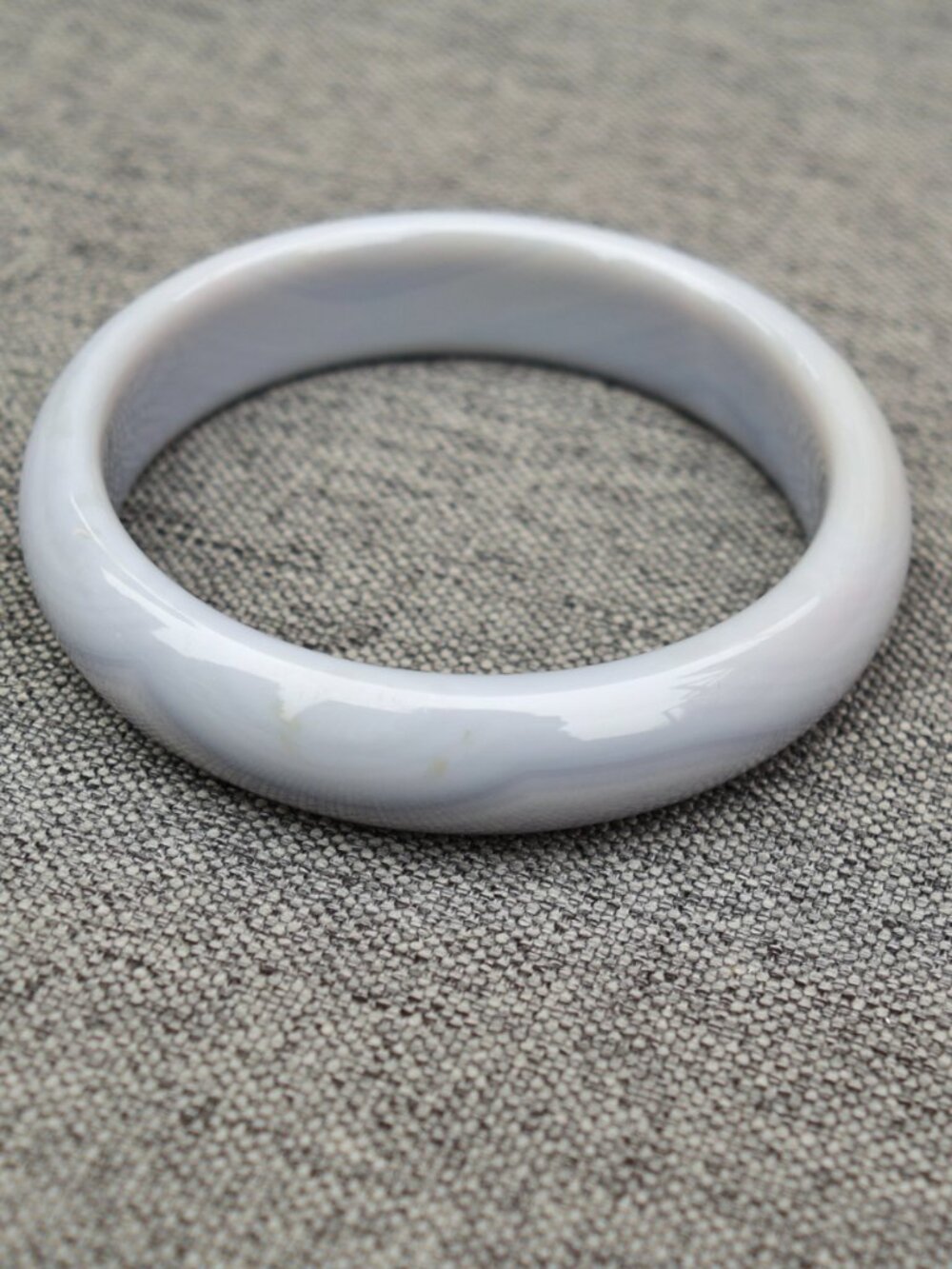 61.6 mm Agate Bangle Bracelet - Gray - Chinese Agate Bracelet